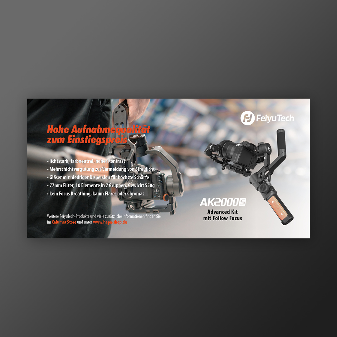 Kampagne: FeiyuTech Gimbals für Calumet